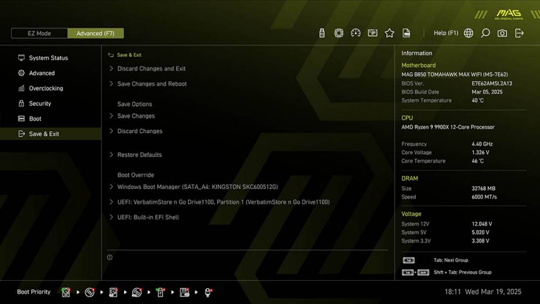 MSI MAG B850 TOMAHAWK MAX WIFI-4